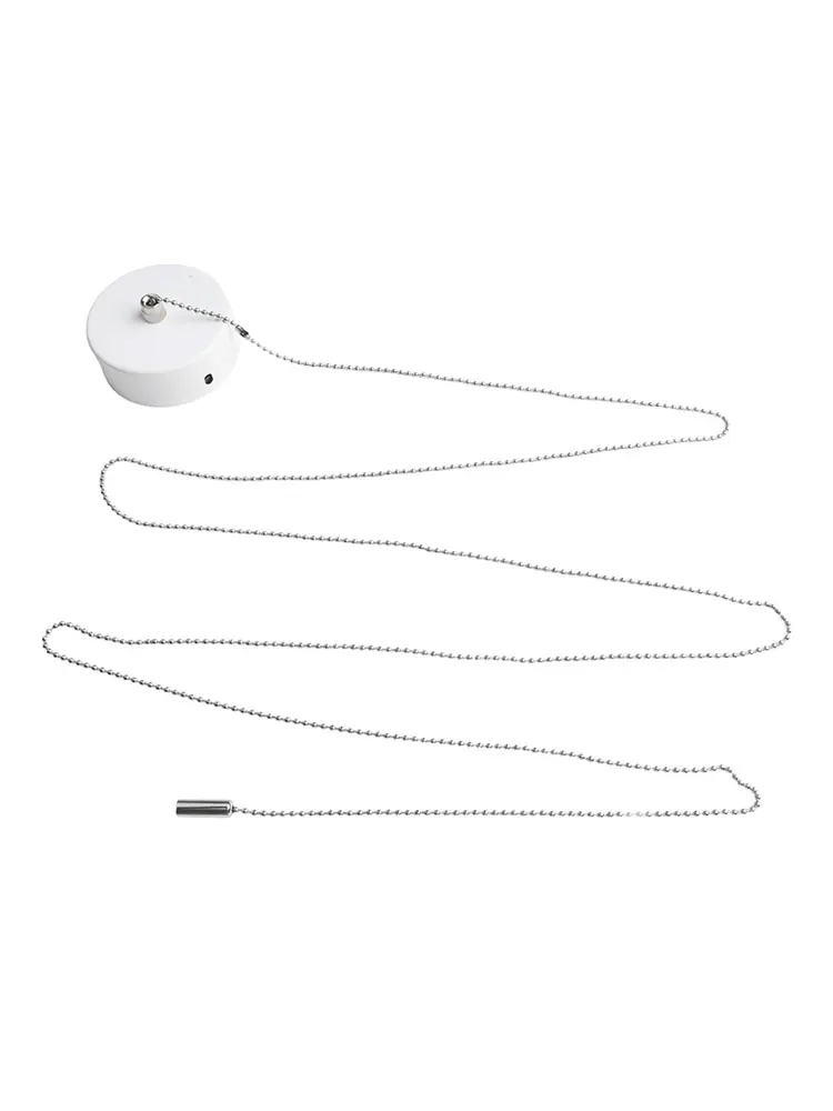 1pc Pull Cord Switch 200cm Chain Chrome Finish For Bathroom Ceiling Safe Wet Hand Operation Electrical Switches