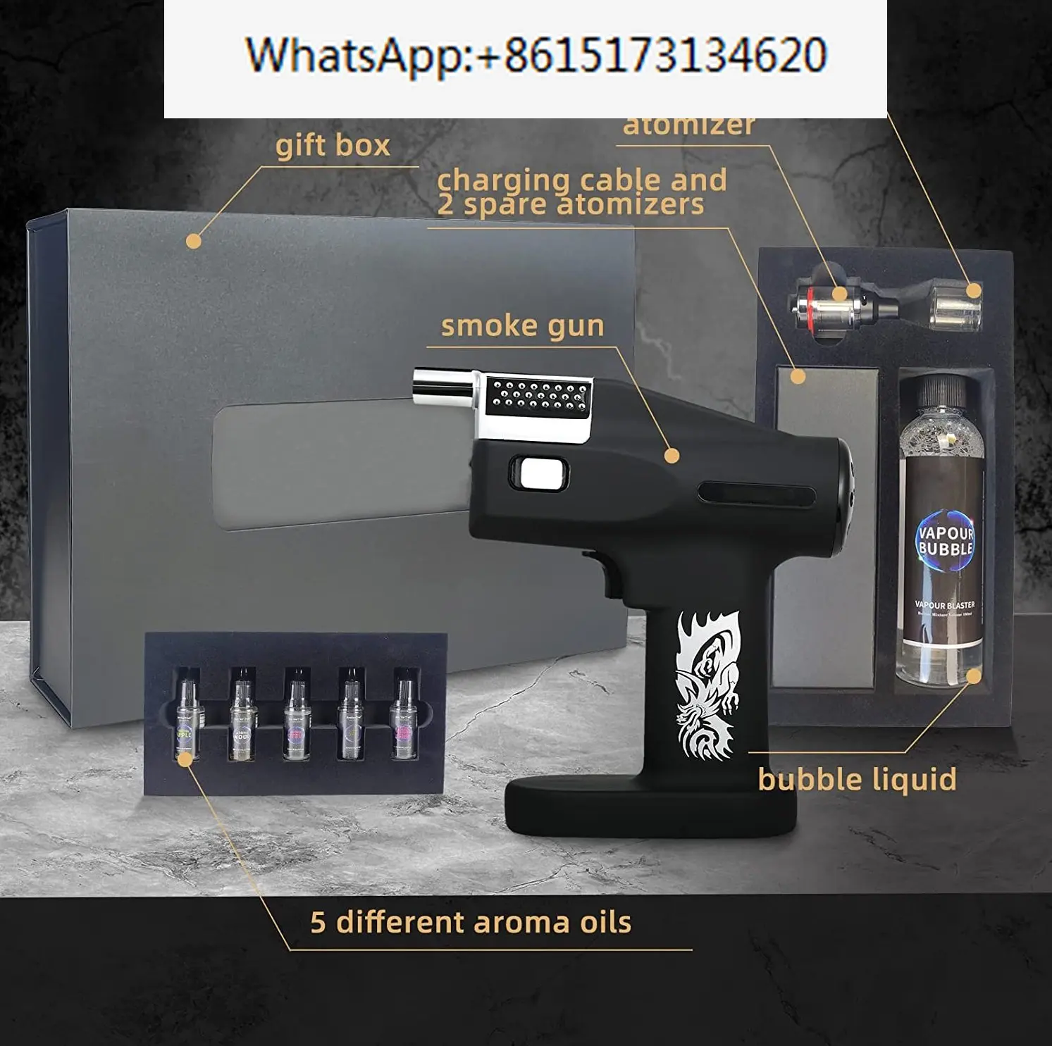 Upgrade Accesorios De Bar Bubble Cocktail Gun Smoke Infuser Maquina Para Hacer Humo Pistola De Burbujas De Humo Inyector De Humo