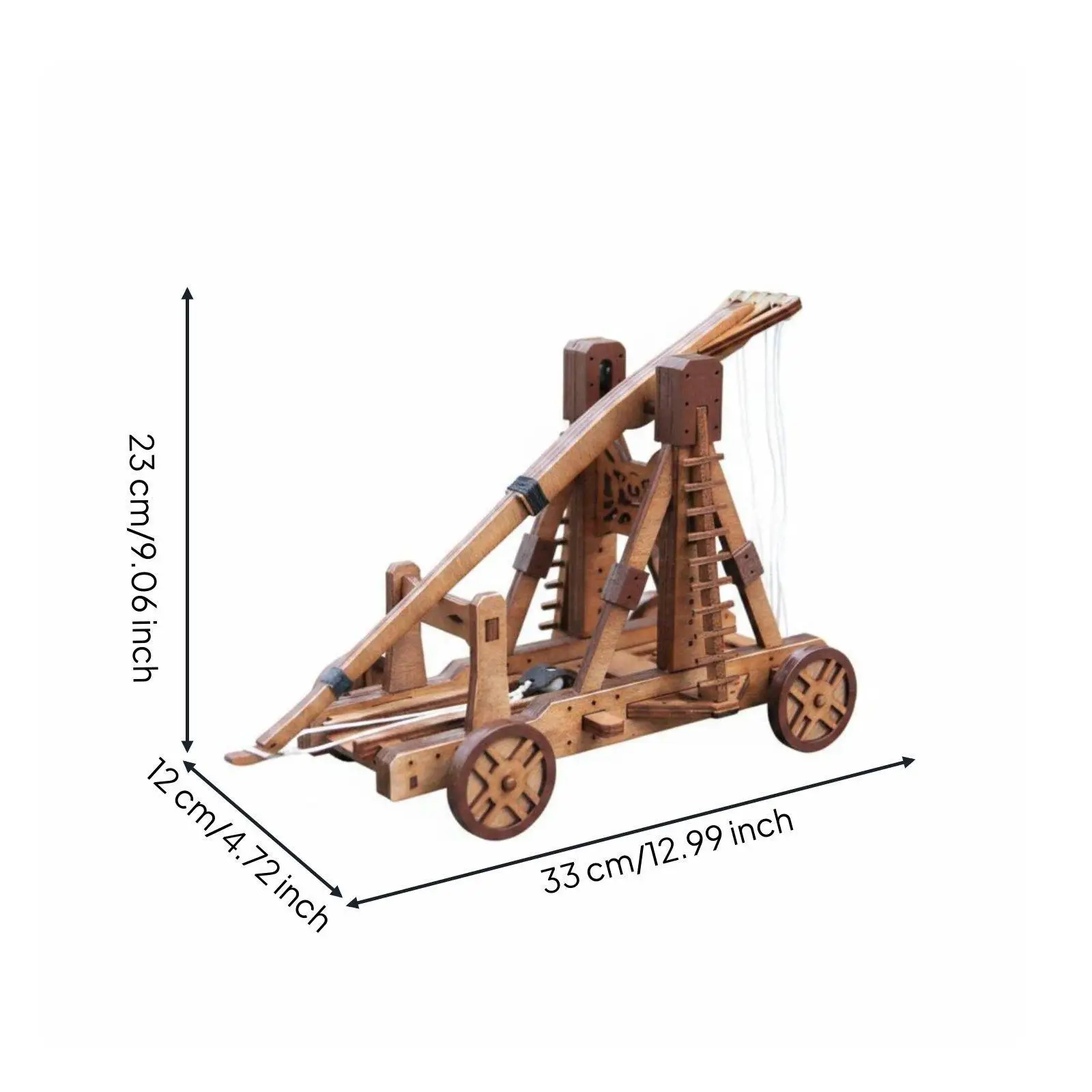 Educational Wooden Games Historical Siege Device DIY Counterweight Catapult Model Kit for History Enthusiasts