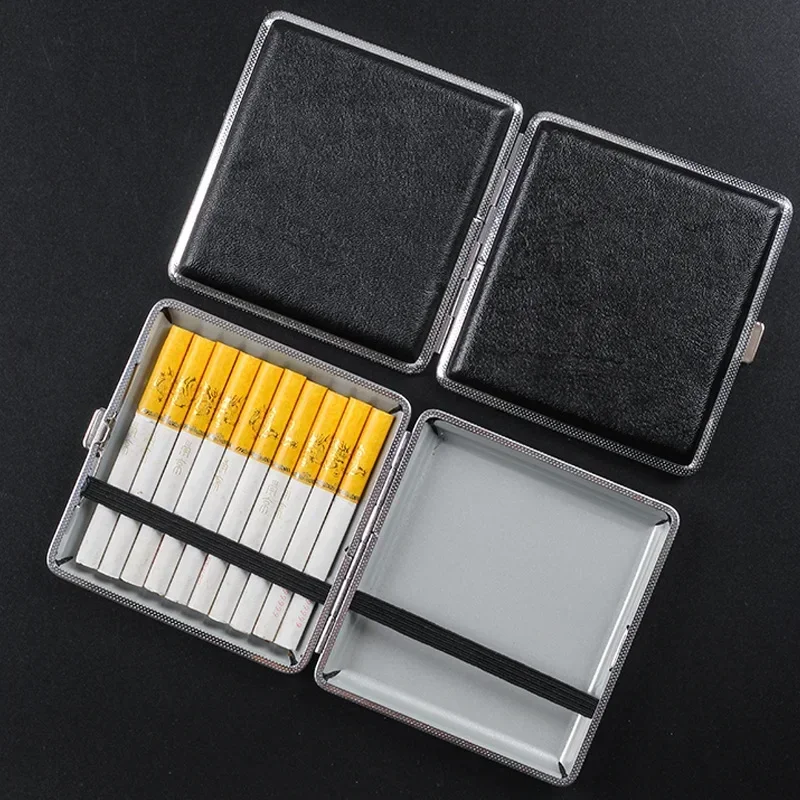 Cigar Case Metal Lady Hold Cigarette Leather Mens Smoking Accessories Leather Cigarette Box