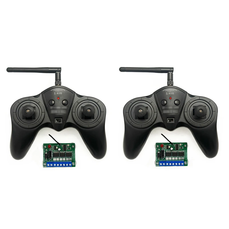 

Комплект 2.4G 6-канального пульта дистанционного управления с приемником 5-15В 5А и 3-канальным контроллером движения вперед/назад для DIY RC моделей: танков, грузовиков, лодок