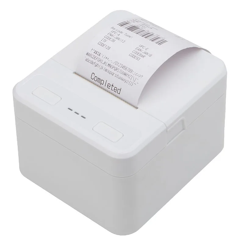 

POS58L Мини-термопринтер 58 мм Чеков для Bluetooth Настольный кассир Штрих-код Прямой термопринтер для 203 точек на дюйм Цветной запас