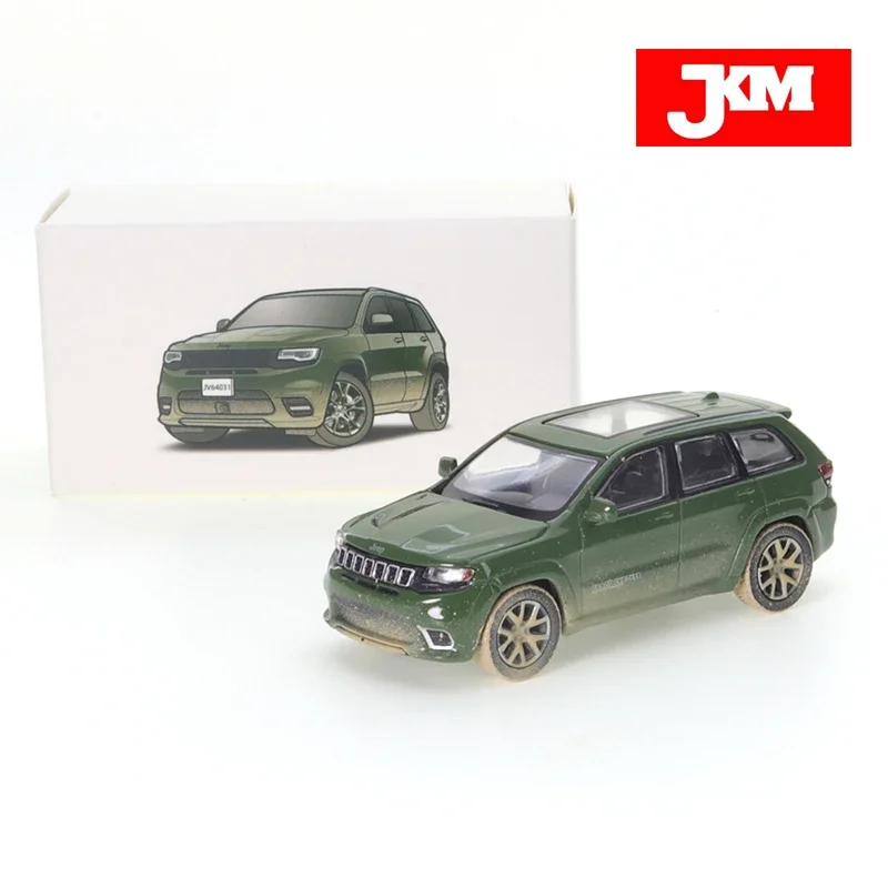 

JKM 1/64 Jeep Grand Cherokee Trackhawk 2019 Alloy Diecast Model Shock Absorption Toy Car SUV Friends Gifts Collect Ornaments