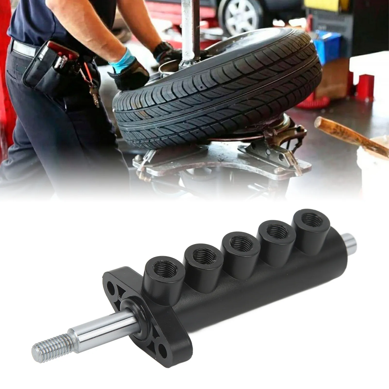 

Tire Changer Machine Foot Pedal Pneumatic Valve 5 Way Aluminium Alloy 8mm Threaded Steel Rod Repairing Supplies