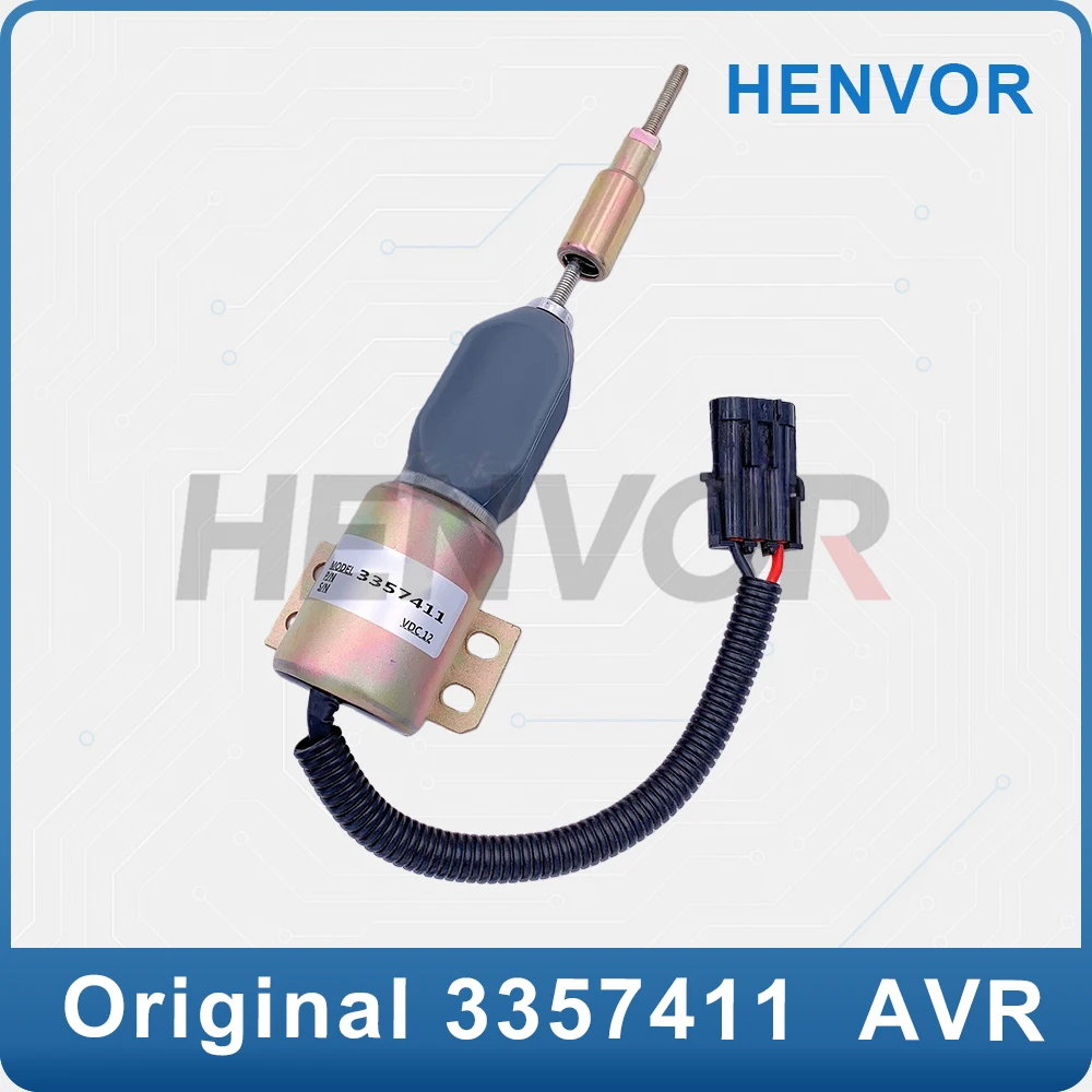 12V 24V Engine Stop Solenoid Valve 3357411 Power Control Shutoff Component