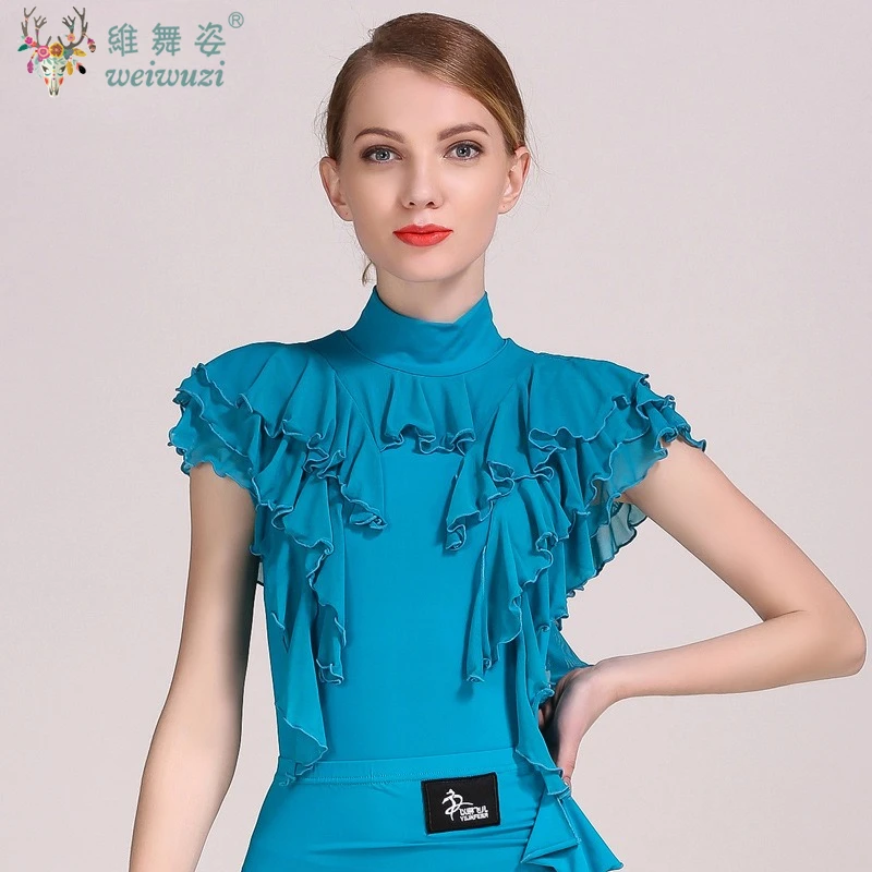Vrouwen bodysuit voor ballroom danswedstrijd jurken wals latin tango rumba chacha top standaard flamenco kostuum body
