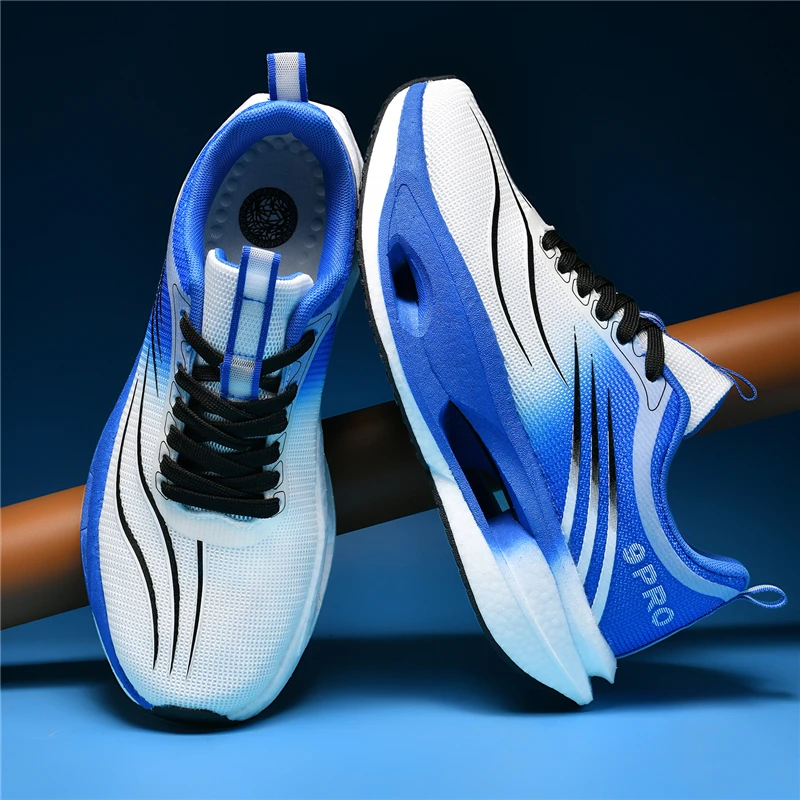 Men Women's breathable racing running shoes spring autumn soft-sole outdoor casual sports shoes thick-sole speed light sneakers