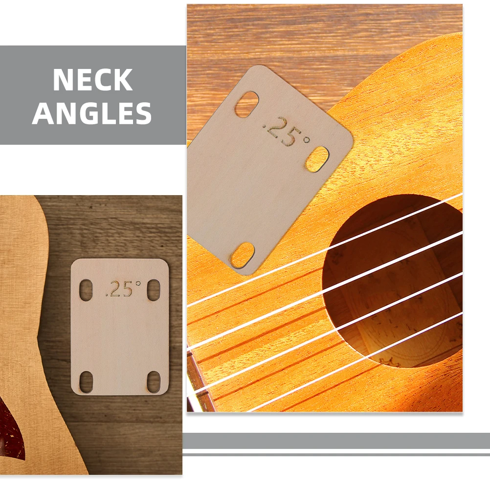 Guitar Spacers Electric Neck Shims Replacement Wood Bass Wooden Plate Acoustic Parts Accessories Mushrooms Head Buckles Strap