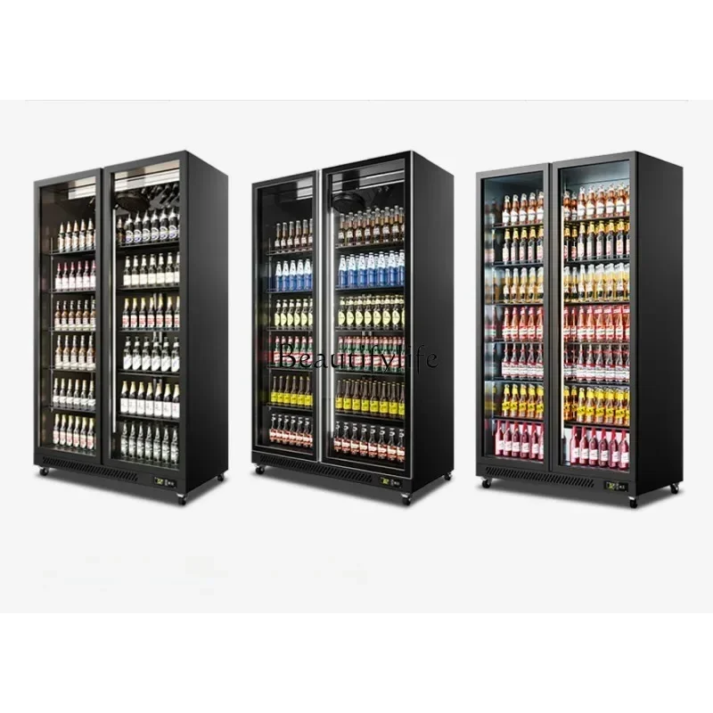 Alcohol and beverages, fresh-keeping vertical freezer, three-door refrigerator, commercial freezer