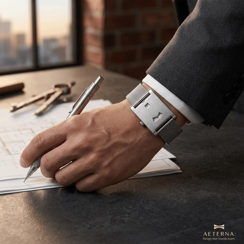 Retro Styling Quartz Watch Steel Band Water Resistant Square Watch Smooth Finish Stainless Steel Band Wristwatch Daily Wear