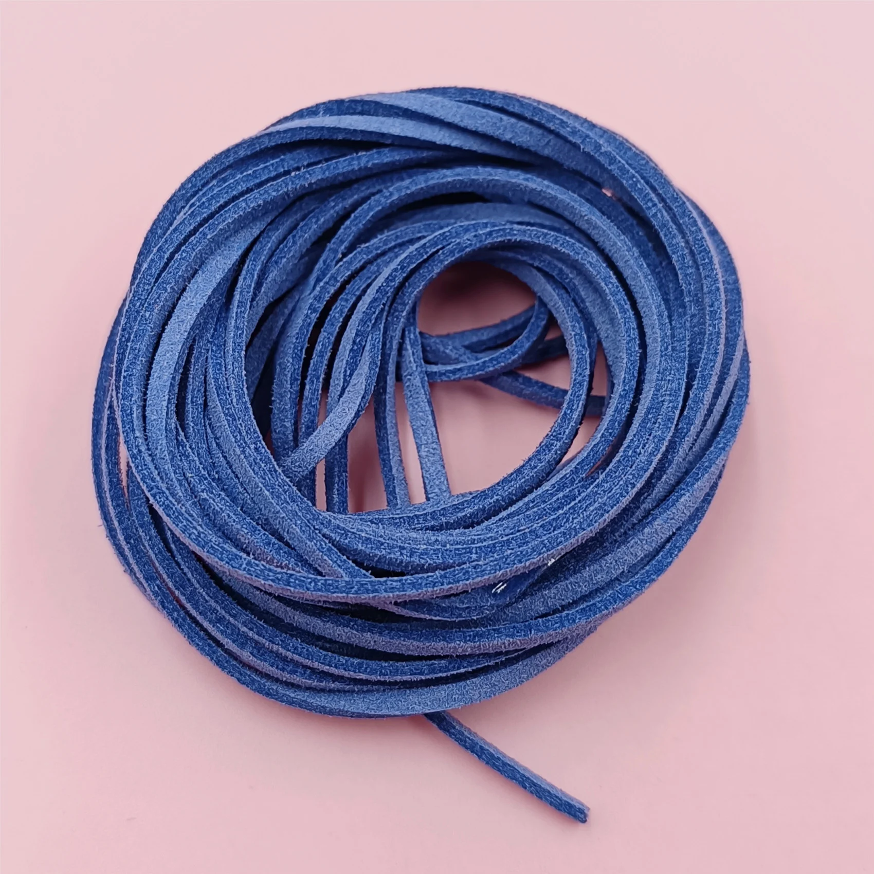 4.5M 1.5mm Flat Korean Velvet Thread Faux Suede Leather Cord Rope Thread to Make Braided Bracelet Necklace