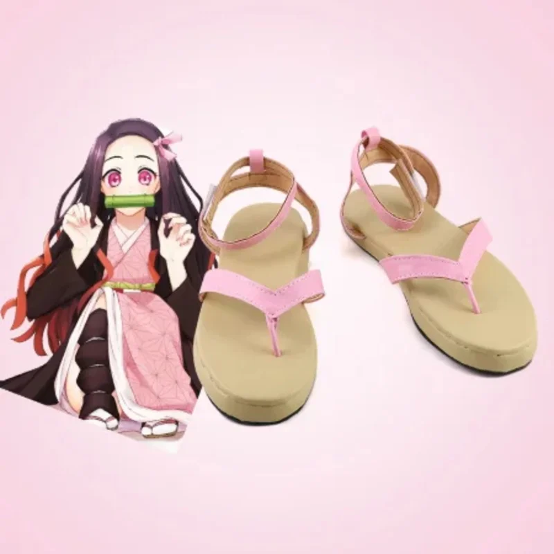 COFUN Anime Kimetsu No Yaiba Cosplay Shoes Boots Kamado Nezuko Cosplay Shoes Cosplay Shoes Leisure