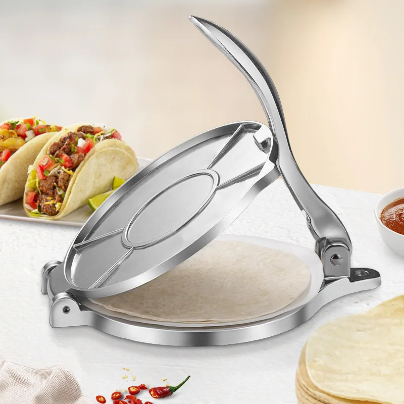 Pancake Press Tortilla Press Dough Foldable Household Indian Pancake Press Aluminum Tortilla Press for Homemade Mexican Food