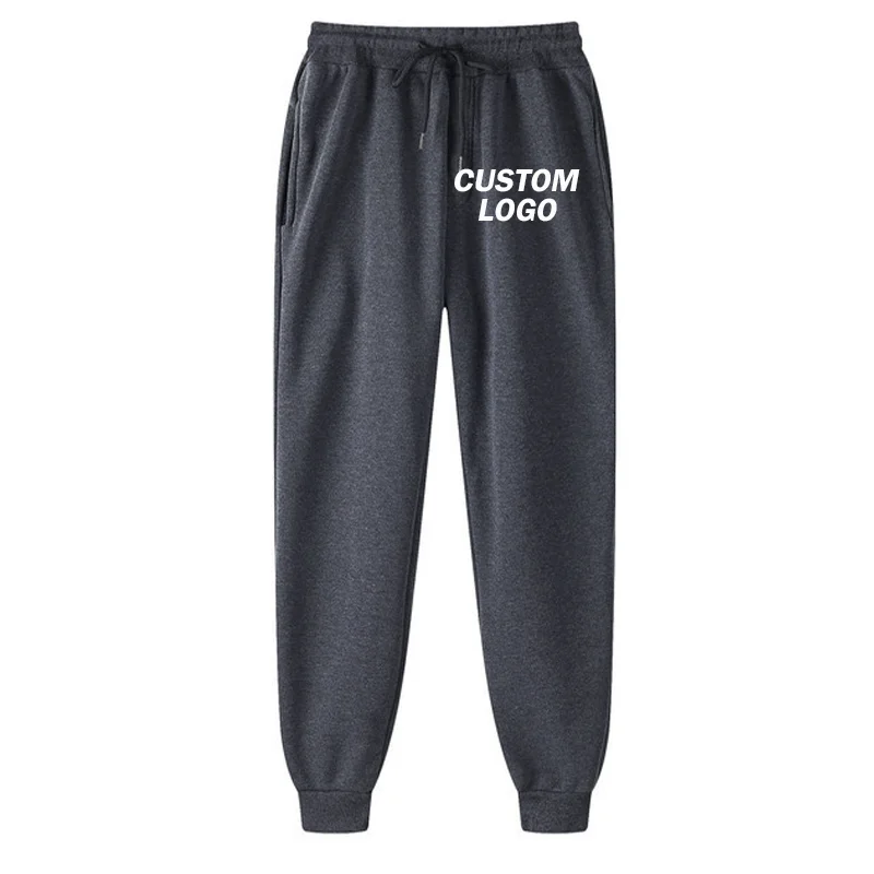 Custom Logo Women\'s Men\'s Sports Pants Spring Autumn Jogging Pants Leisure Sports Printed Solid Color Femme Sports Pants