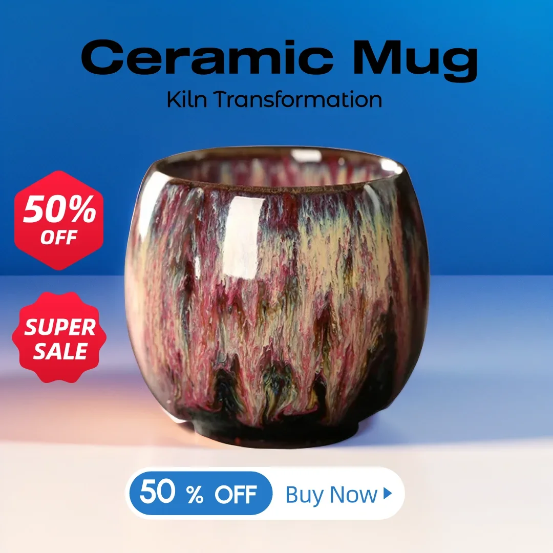 110ml Ceramic Mug Tea Cup Kiln Transformation Ceramic Espresso Cup Porcelain Kung Fu Teacup Pottery Coffee Mug Wine Drinkware