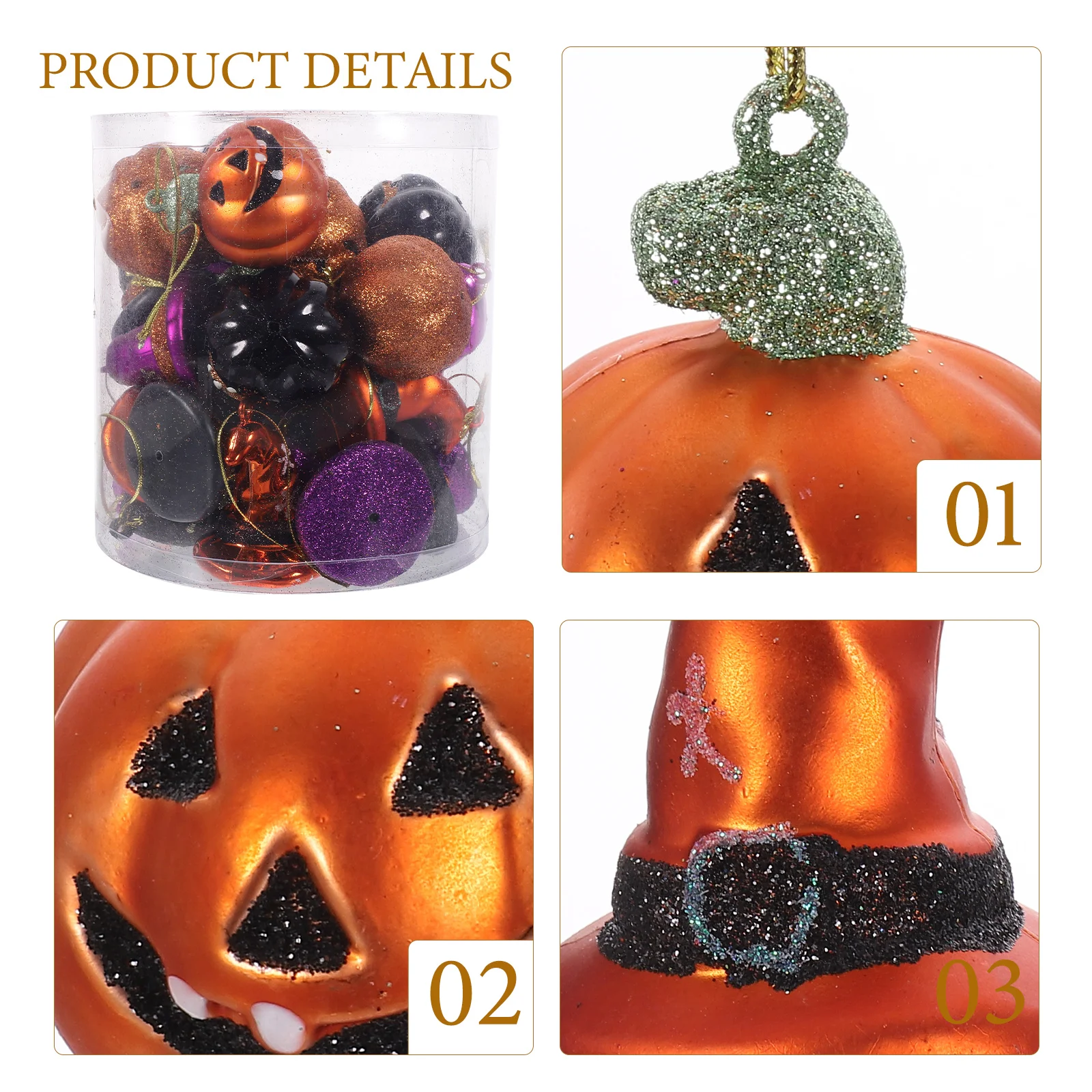 

27pcs Halloween Tree naments Pumpkin Witch Hat Pendant Indoor Outdoor Decor Unique Design Strong Festive Fall naments