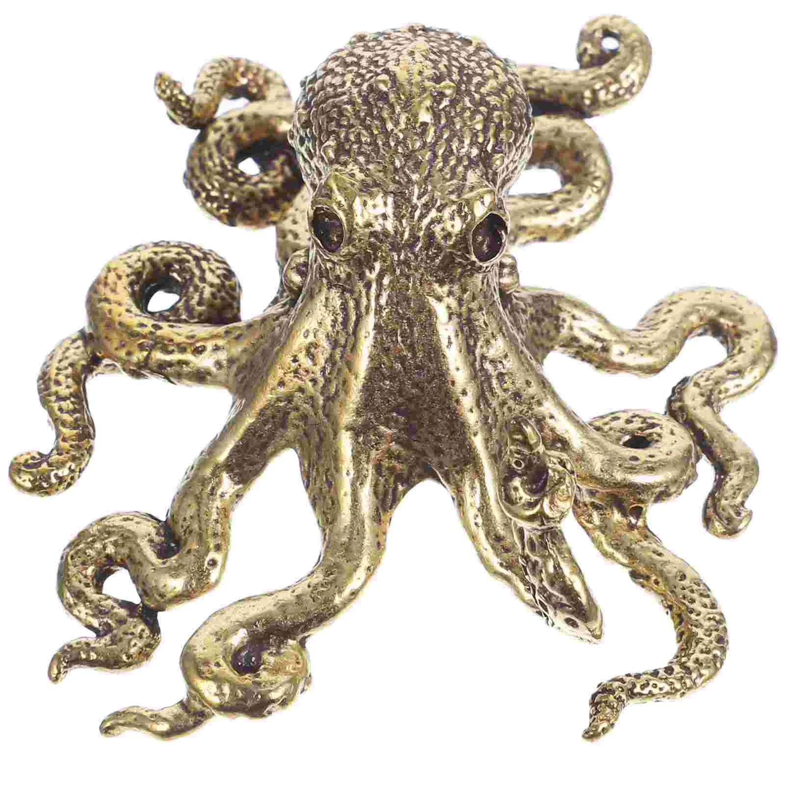 Octopus Model Ornament Octopus Figurine Ornament Brass Octopus Sculpture Decor