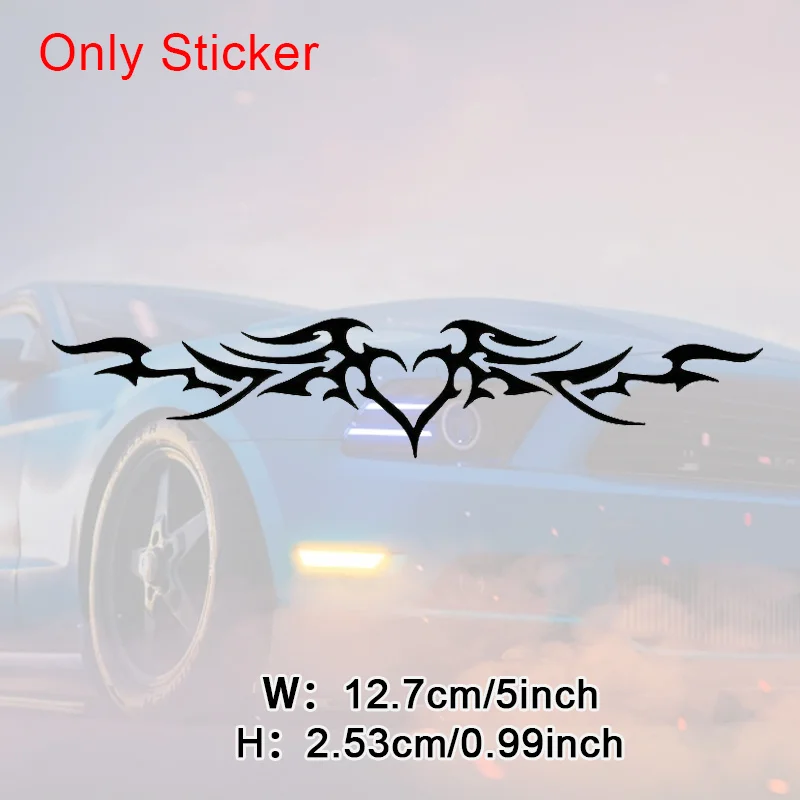 Angel Wings Gothic Heart Stickers, Waterproof Vinyl Decals for Car Windows Vehicle Exterior Decor