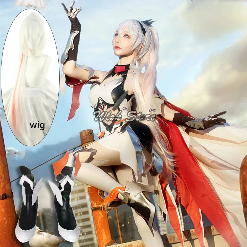 ss23Game Honkai Impact 3 Costume Kiana Kaslana Clothes Cosplay Long Wig Sexy Dress Uniform Cloak Woman Halloween Outfits