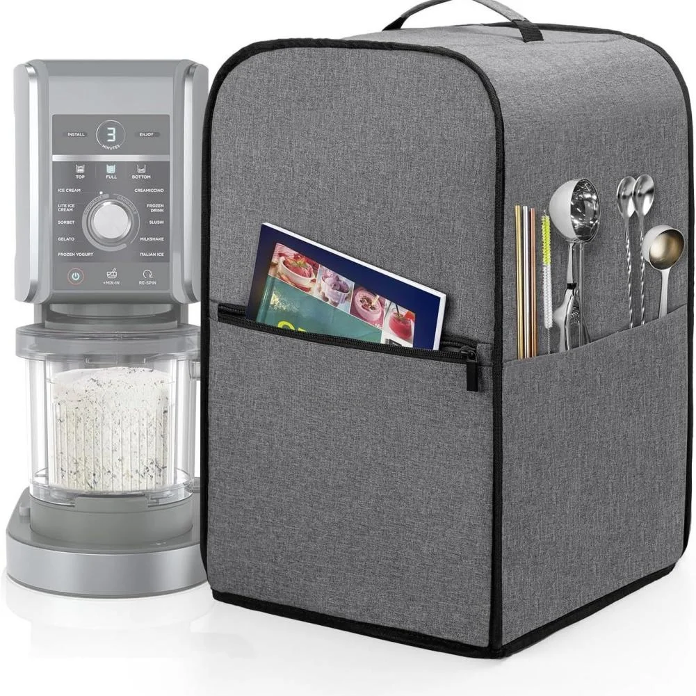 Polyester Dust Cover for NC501 NC301 NC299AMZ Ice Cream Machines Featuring Clean Lines Nordic Influence and Functional Pockets