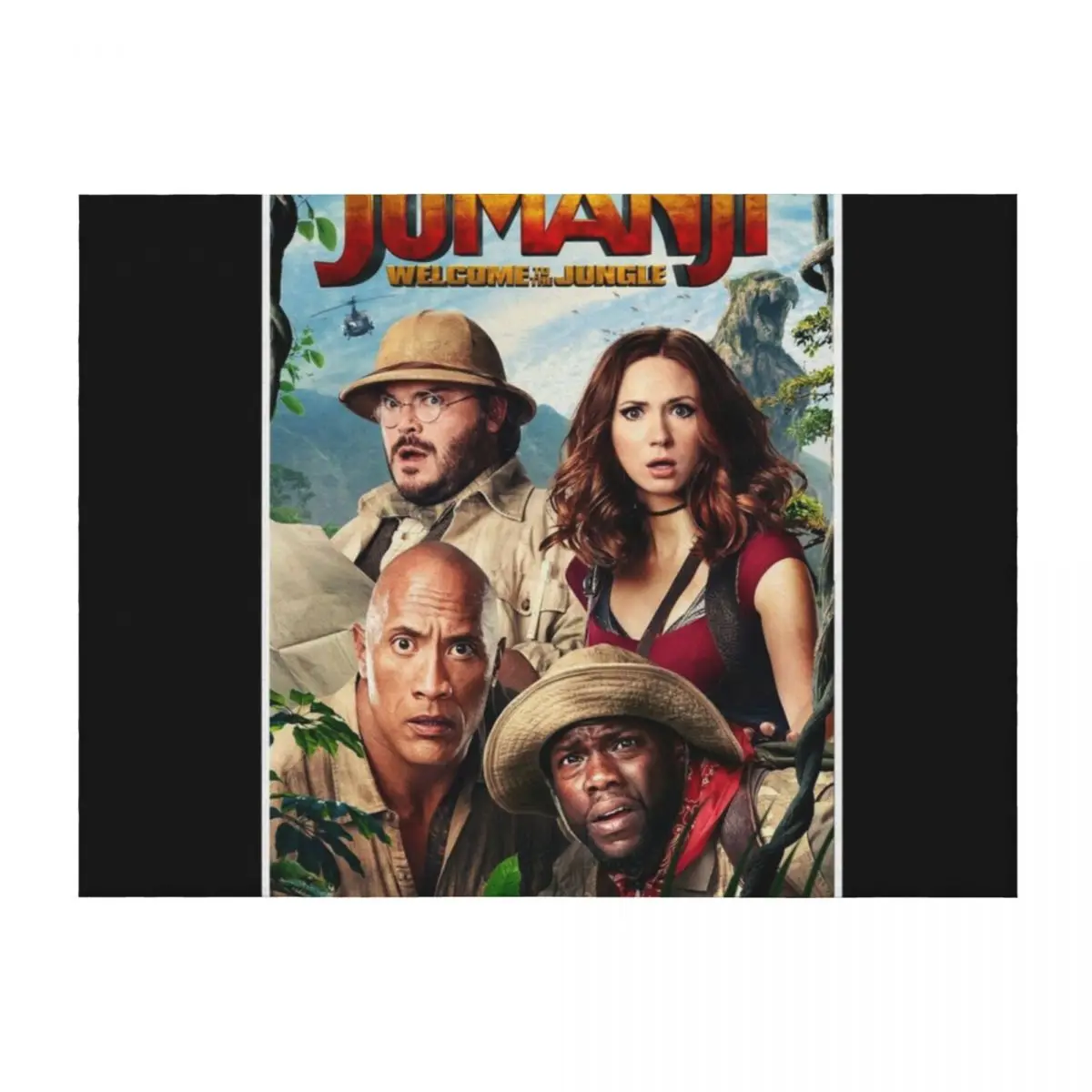 

jumanji Throw Blanket for sofa Cute Plaid Soft Plush Plaid Flannel Blankets