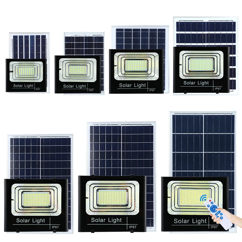 Sunshine New Arrival 60w LED Solar Flood Light Light Waterproof IP65 Remote Control Garden Power Outdoor ABS Lamp Body