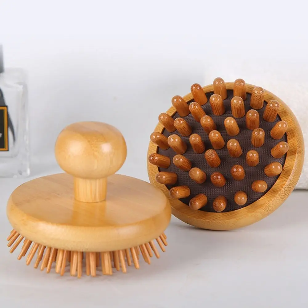 

Anti-static Air Cushion Massage Comb Handheld Wide Teeth Scalp Massage Brush Wood Hairdressing Acupoint Meridian Brush