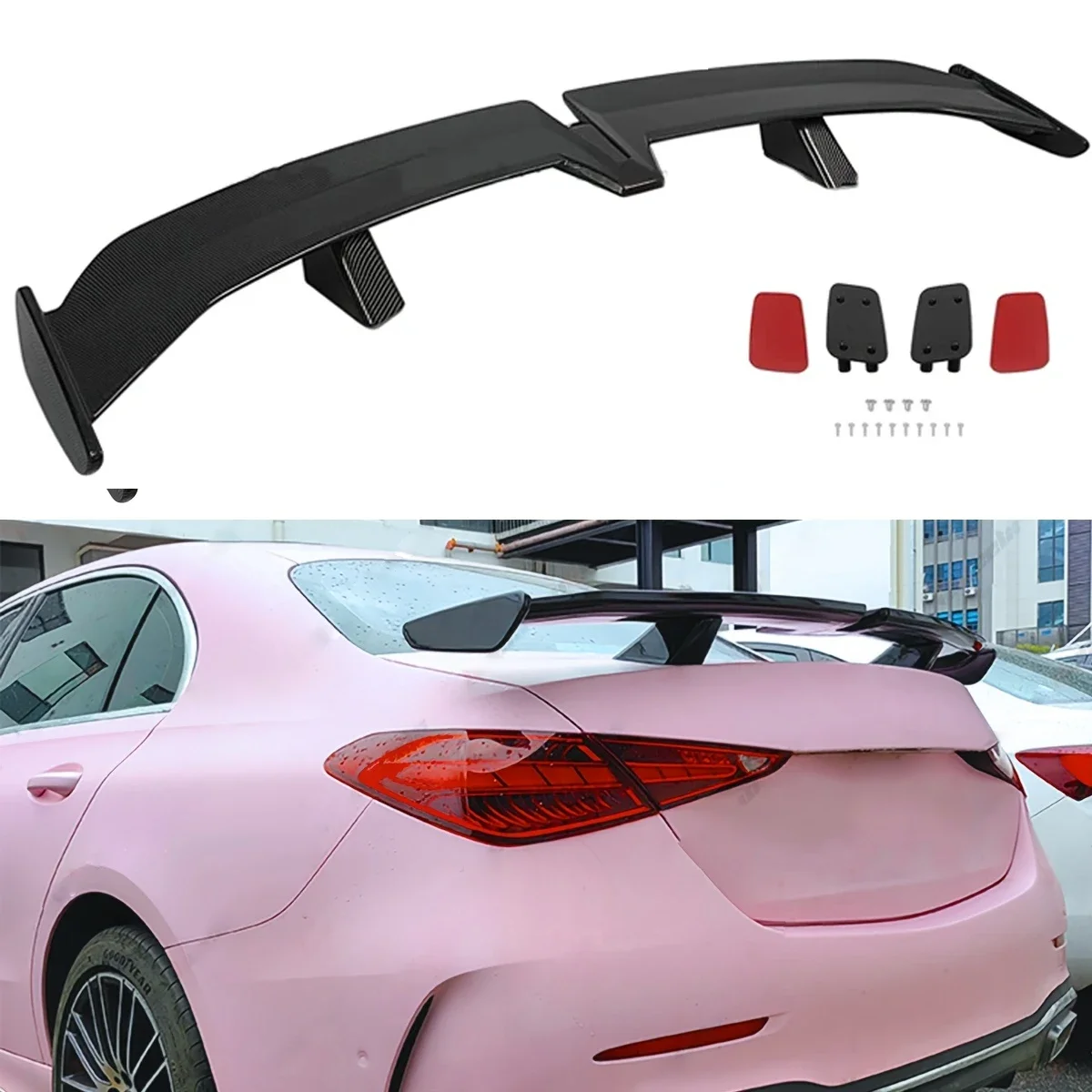 

Suitable for car tail wing modification, universal seagull tail wing, sports car wing, trunk spoiler, tail wing Accessories
