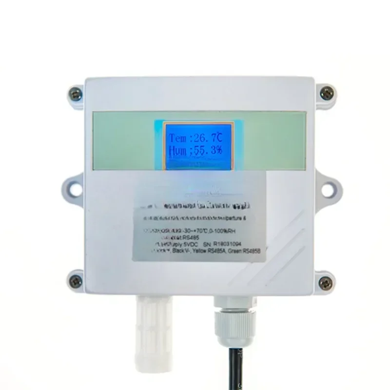 RK330-02 Indoor Wall-mounted Digital Air Temperature and Humidity Transmitter Sensor with 4-20mA/0-5V/0-10V/RS485 Output