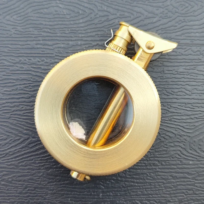 Z691 Pure Copper Handmade Lighter Brass Seiko Pocket Phenotype Transparent Visible Oil Tank Removal