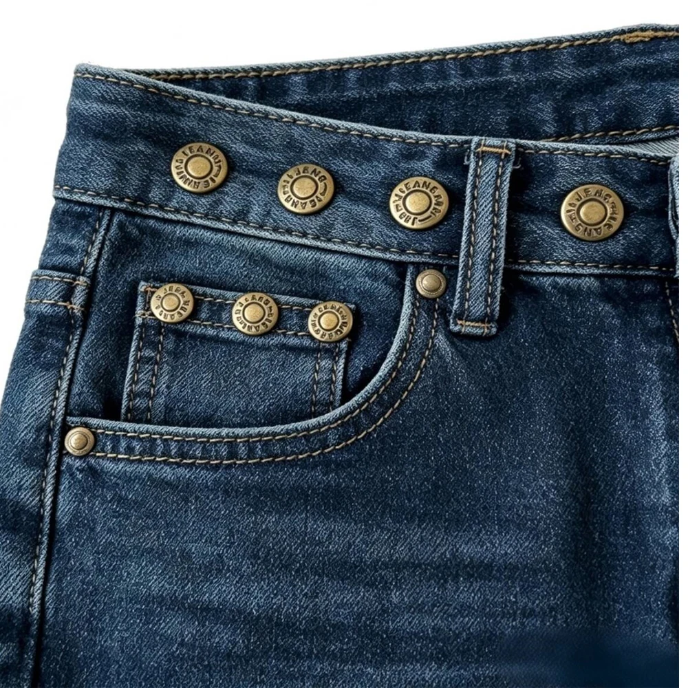 200Set Brass Cap Rivets, Metal Jeans Button Rivet Studs for Denim Pants Skirt Clothing Leather Craft Sewing Hardware Accessories