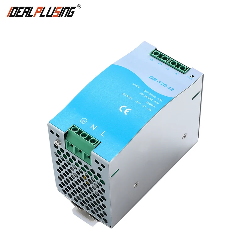 DR-120-24 ac/dc 120w 24v mini dc din rail smps led power supply with CE ROHS