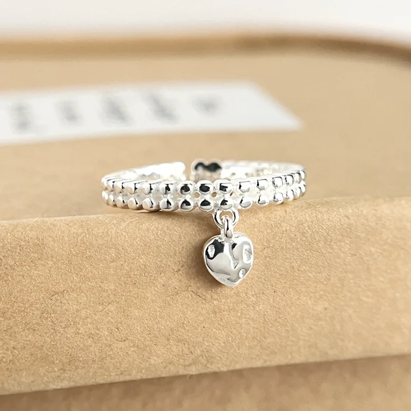 

925 Sterling Silver Wedding Engagement Rings For Women Heart Dating Ring Elegant Jewelry Ladies Accessories