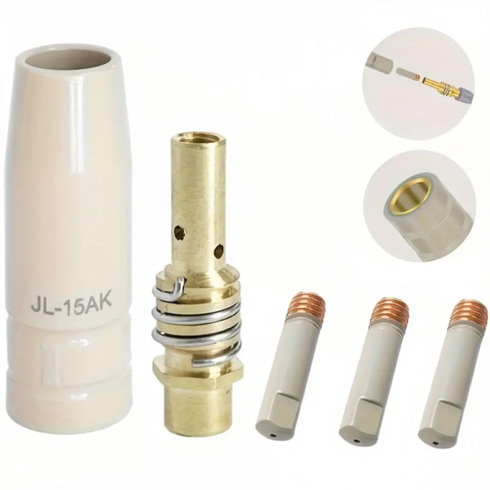 Durable Mig Torch Consumables For Ash Mb15ak 24kd Series Welder Dispenser Contact Tip Shroud Holder Maintenance Components