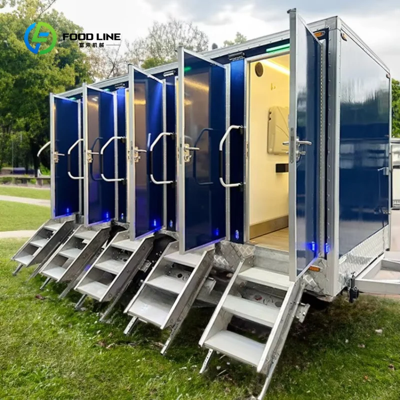 Customized Mobile Restroom Cabin Practical Vip Mobile Washrooms Restroom Trailers Portable Toilet Mobile Toilet Trailer