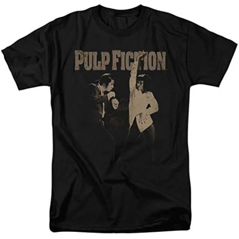 0422 Retro movie Pulp Fiction Vintage Gift t shirt 100% cotton printed tee Crew Neck Short Sleeve Graphic clothes All size tops