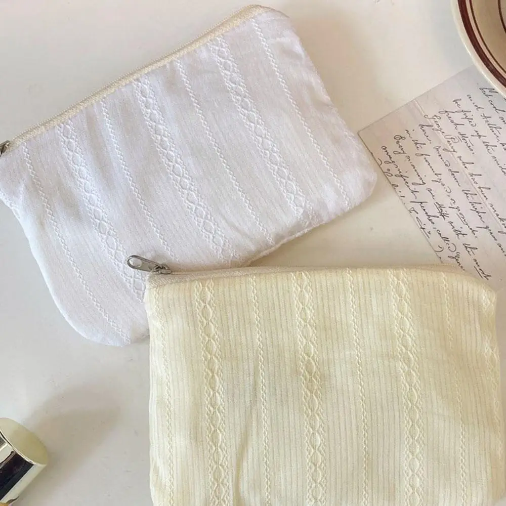 Neue Streifen Mini Make-Up Tasche Kleine Reise Kosmetik Taschen Tragbare Handtaschen Lippenstift Kopfhörer Datenkabel Lagerung Tasche Brieftasche Beutel