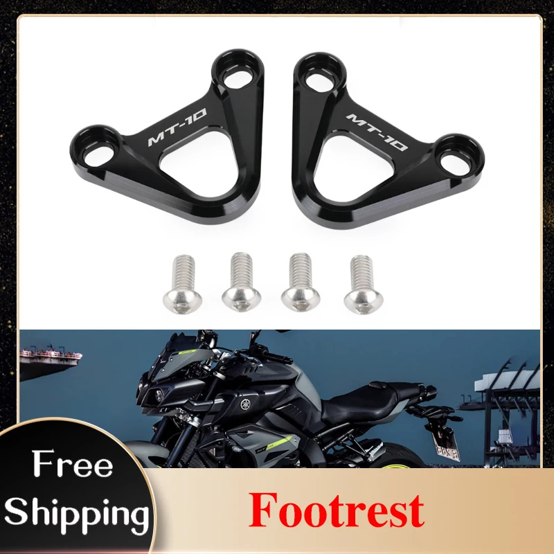 Motorcycle Rear Footrest Passenger Foot Peg Blanking Plate For YAMAHA MT10 FZ10 MT-10 FZ-10 Pedal Racing Hook Foot Rests Parts