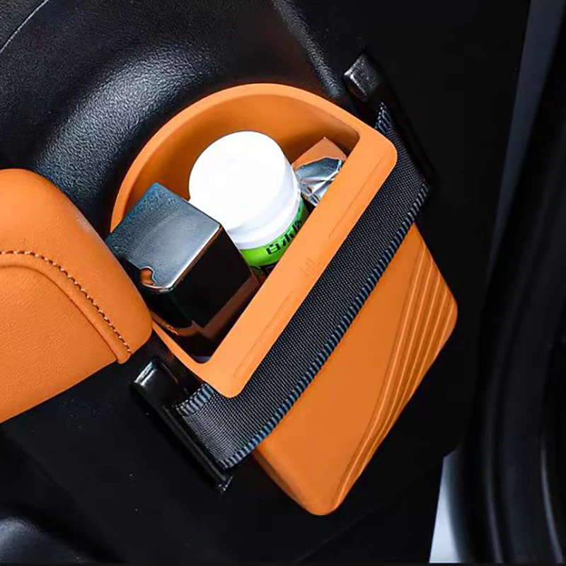 Fit For New Haval H9 MKII 2025+ Silicone Storage Box With Handle Inside The Door Storage Box Brown Four-door Storage Box