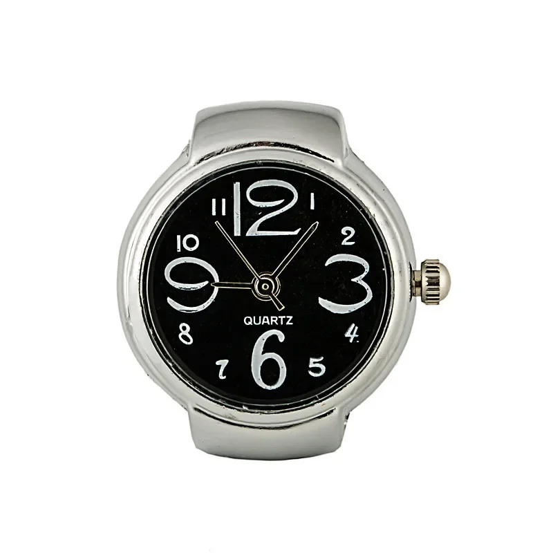 إصبع ساعة صغيرة مطاطا حزام سبيكة الفرقة الساعات الأطفال أطفال خواتم مجوهرات ساعة الرجال النساء رجل جديد ساعة جيب كوارتز حلقة