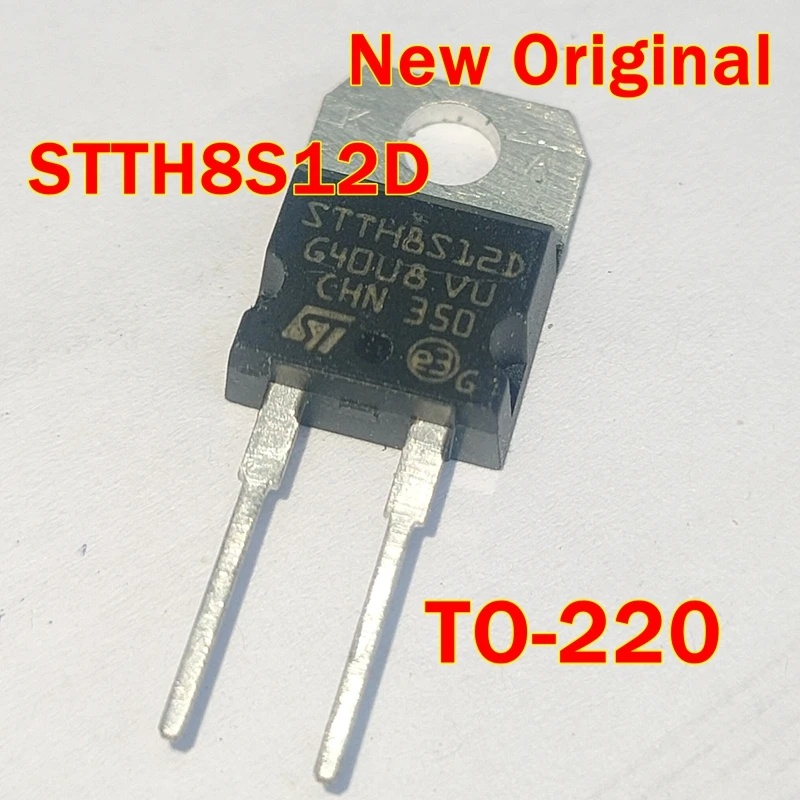 

1pcs to 100pcs STTH8S12D STTH8S12 New Original TO-220 1200 V、8 ALow thermal resistance