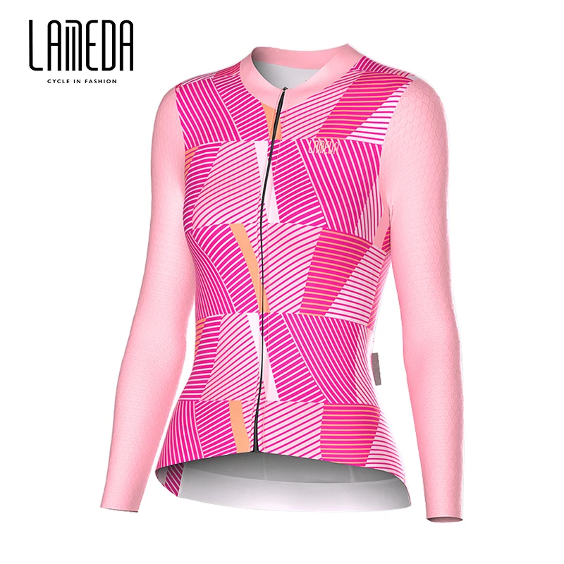 Lameda Women Cycling Jersey High Elasticity Spring Summer Cycling Long Sleeve Breathable Quick Dry Bicycle Clothing