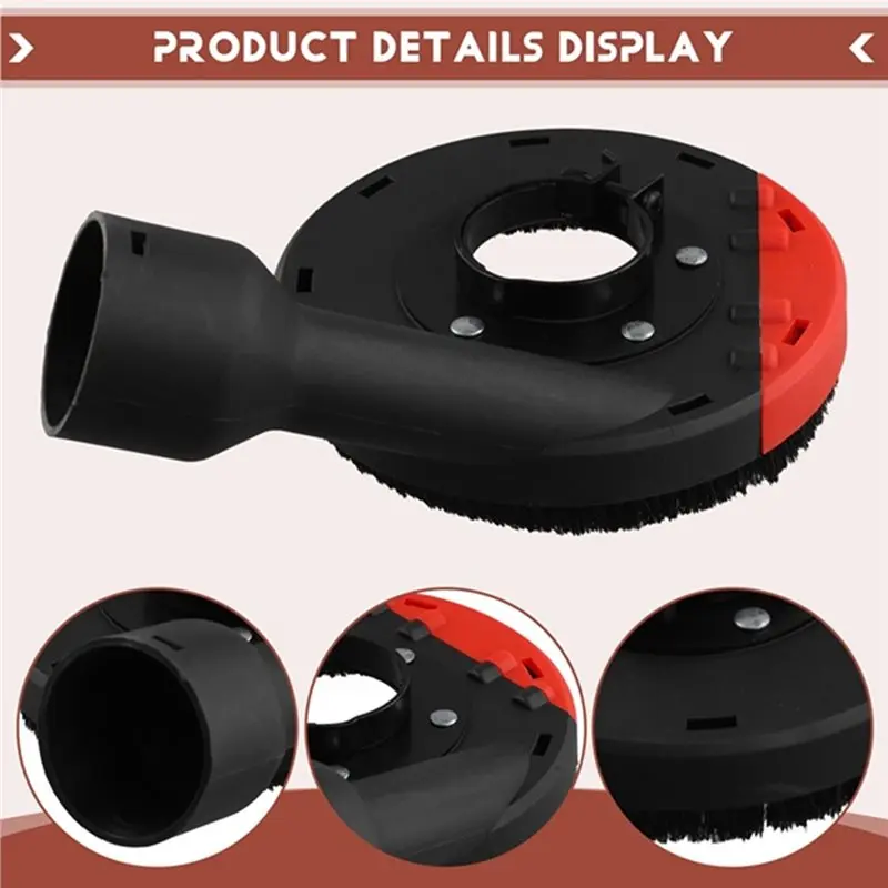 A27F-Surface Cutting Dust Shroud Built-In Tight Bristles Dust Collector Attachment 115/125/150 Model For Angle Grinder