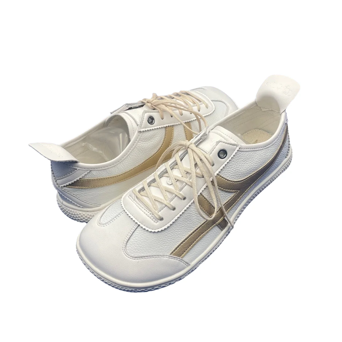 Tipsietoes Sprinng Autumn Genuine Leather Barefoot Sneaker Women Flat Soft Thin Out Sole Zero Drop Wider Toe Box Light Weight