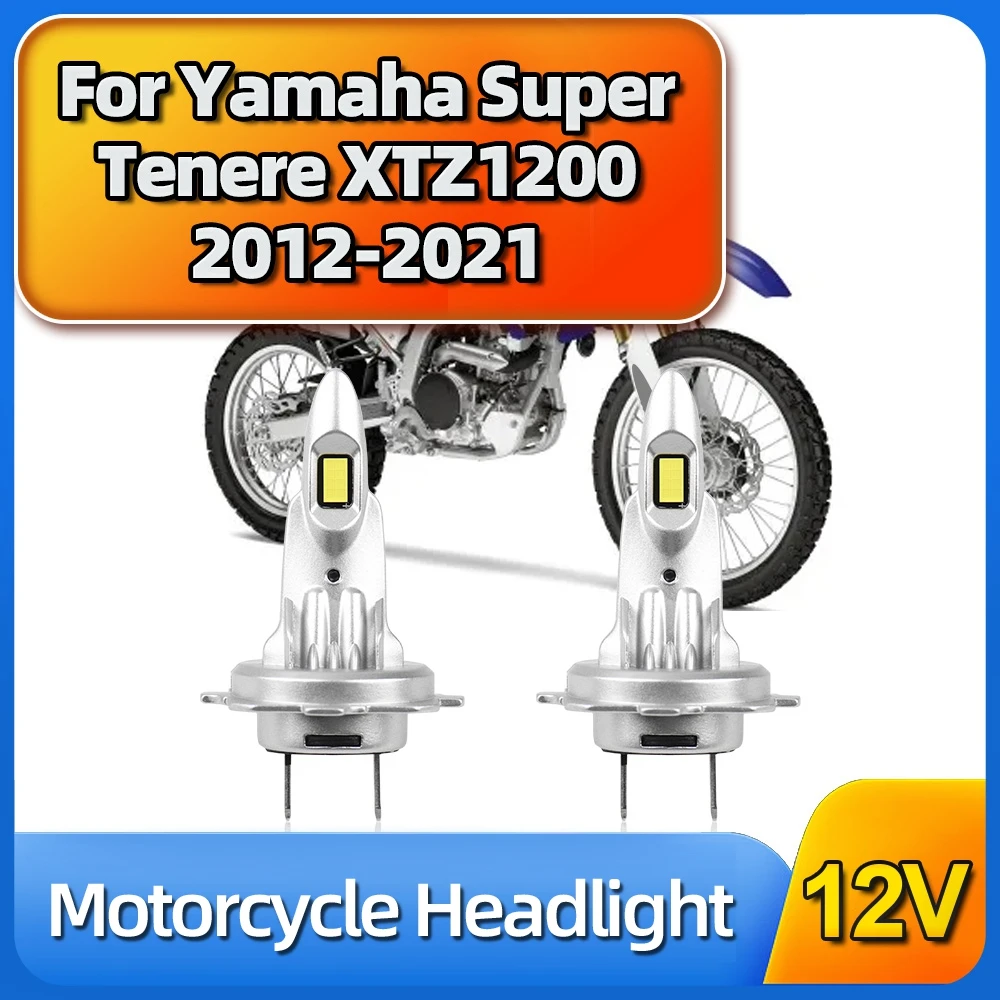 Motorcycle H7 LED HighLow Headlight Bulb 6000k For Yamaha Super Tenere XTZ1200 2012 2013 2014 2015 2016 2017 2018 2019 2020 2021