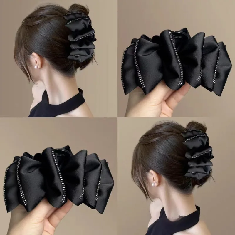 13cm Haifischklammer im französischen Retro-Stil mit floralen Spitzenbögen, süße Mädchen-Haarspange, sanfter Stil, Haarschmuck, Haarklauen, Haarklammern – Detail 1