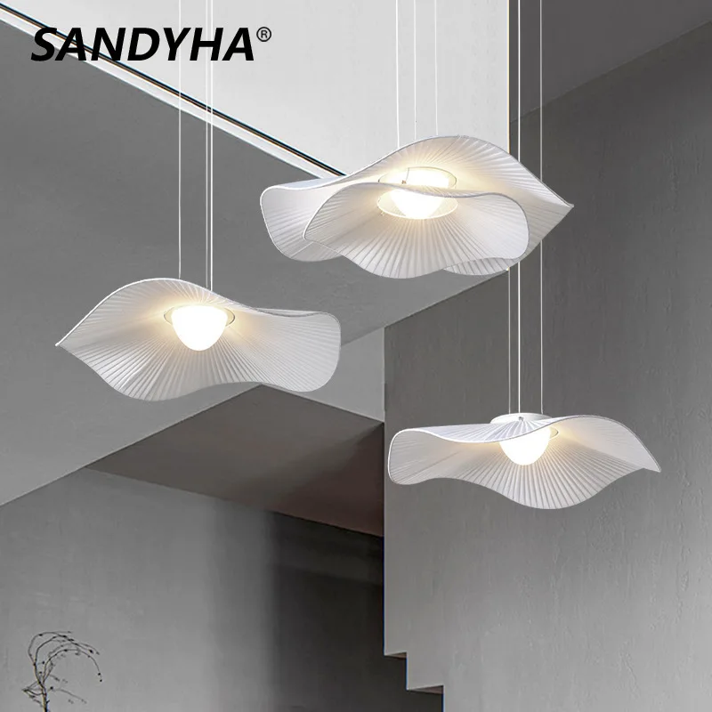 

Nordic Chandelier for Living Room Simple Lotus Leaf Design Led Lamps Dining Table Lighting Home Decor Bedroom Pendant Lights