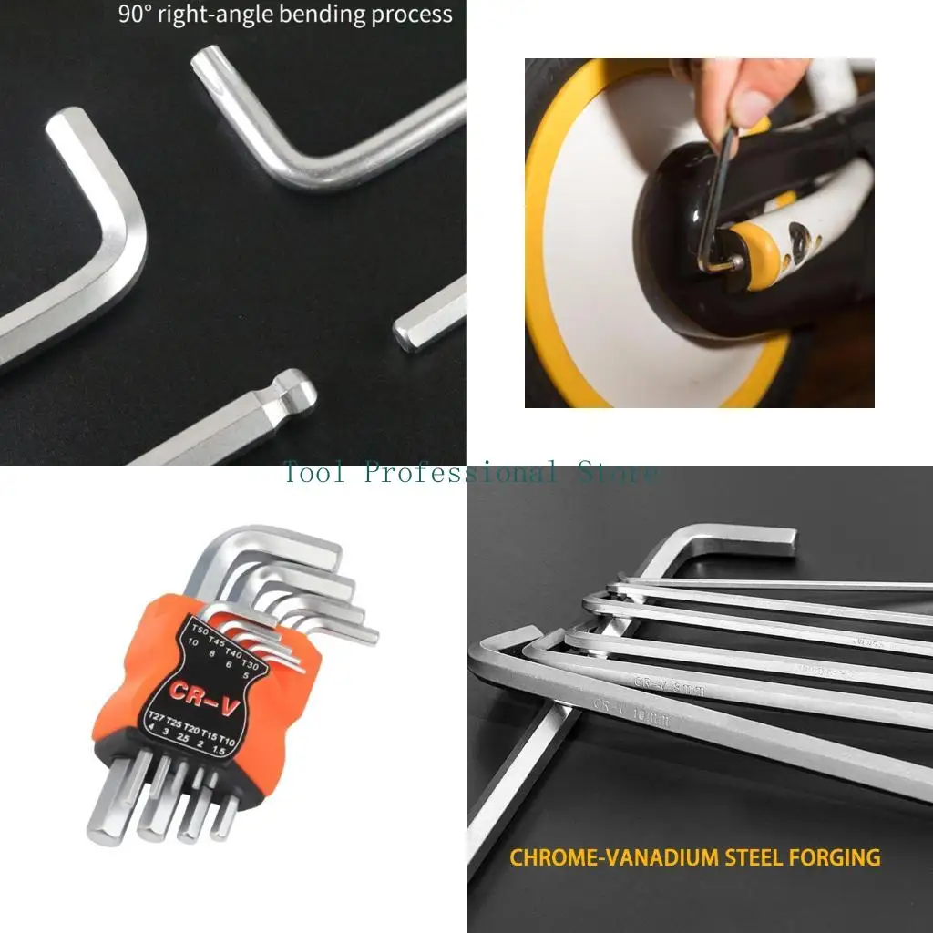 

57QF 9 шт. Набор отверток L-образного типа, шестигранный ключ для ремонта мастерских и автомобилей