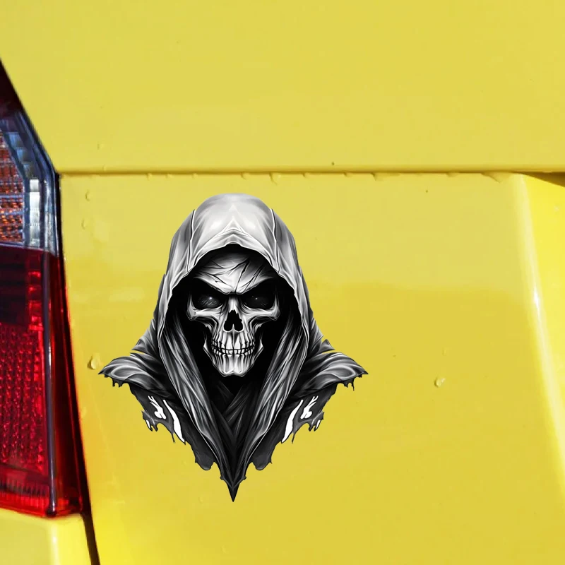 Grim Reaper Death Skull Vinyl Decorations Wall Stickers Horror Skull Decorations Waterproof Decorations For Laptops Kitchen