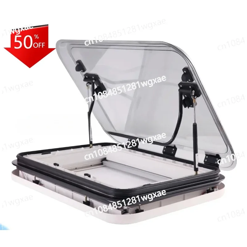 Customized Large Caravan RV Skylight Roof Vent 3-Size with LED Light 500/700/800 X 500Mm Cut Out for Motorhome